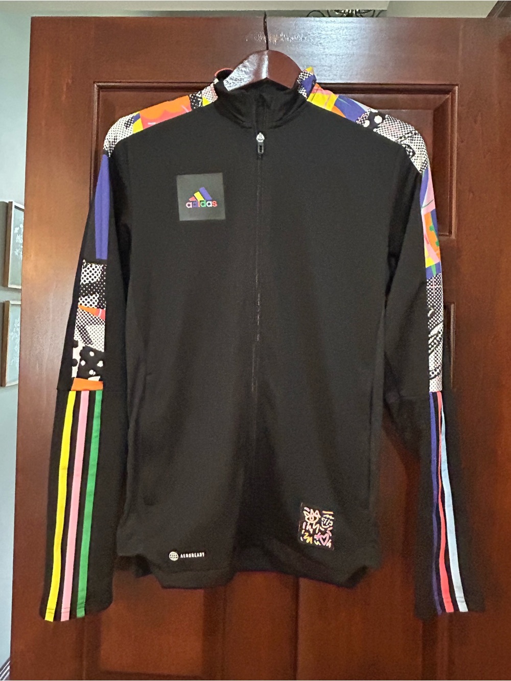 adidas x Kris Andrew Small Tiro Pride Track Jacket XS Black Multicolor
